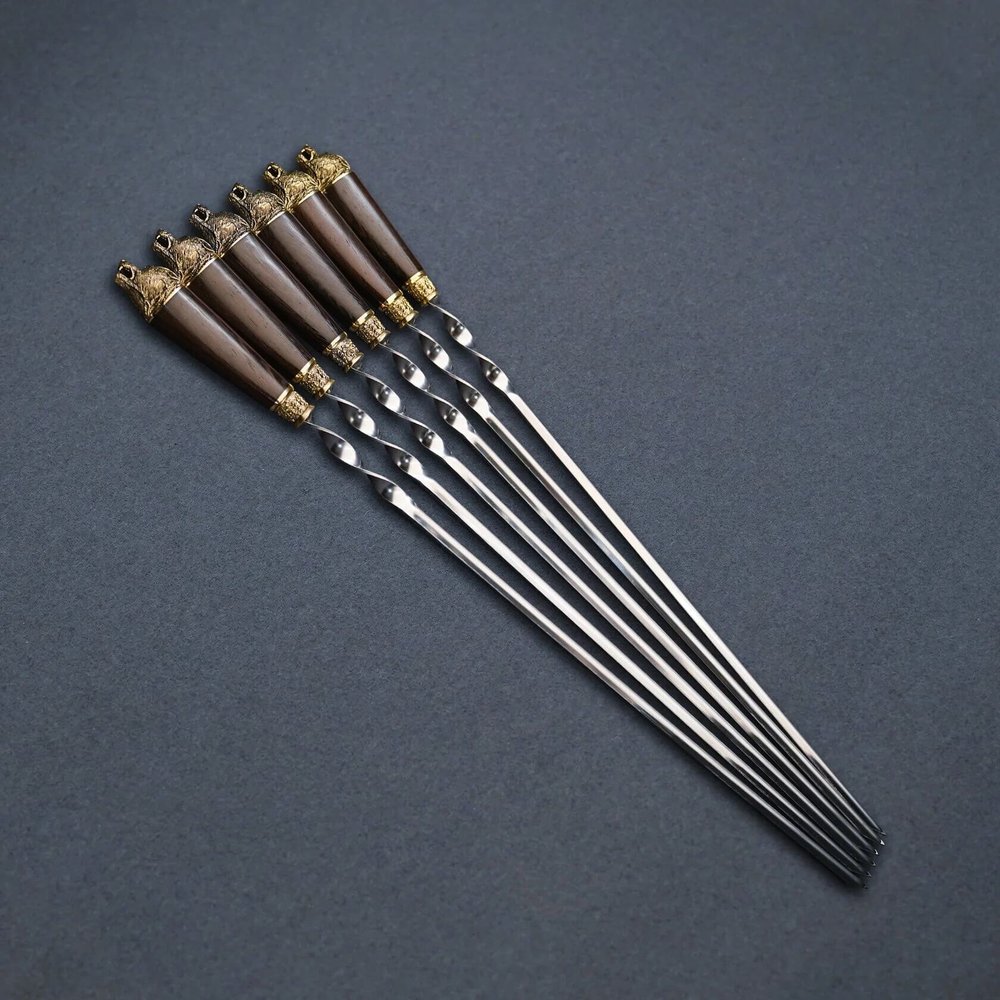 Подарочный набор шампуров "Волки"