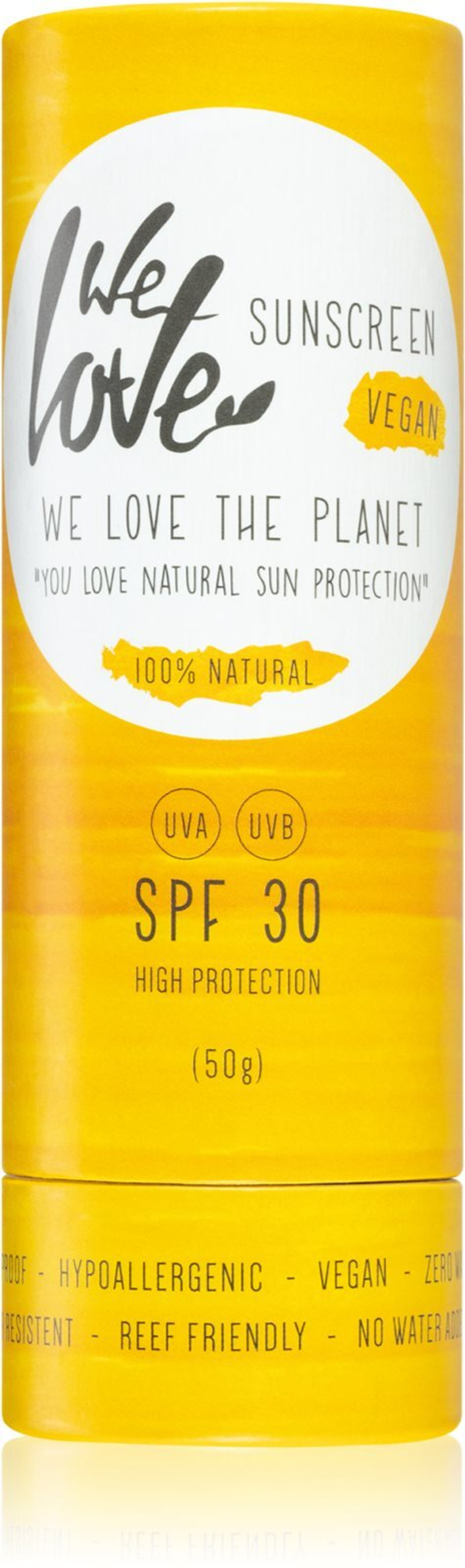 We Love The Planet You Love Natural Sun Protection - стик солнцезащитный крем SPF 30 /  natural 50  g  / GTIN 8719324977432