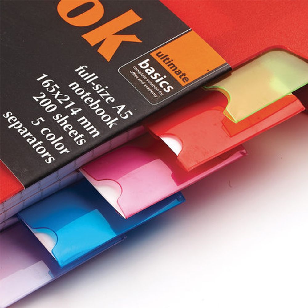 Блокнот МАЛЫЙ ФОРМАТ (144х145 мм) А6, 200 л., спираль, обложка пластик, разделители, клетка, Альт, "ULTIMATE", 3-200-374