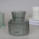 Ваза стеклянная «Стефани» 6,5*10см зеленая