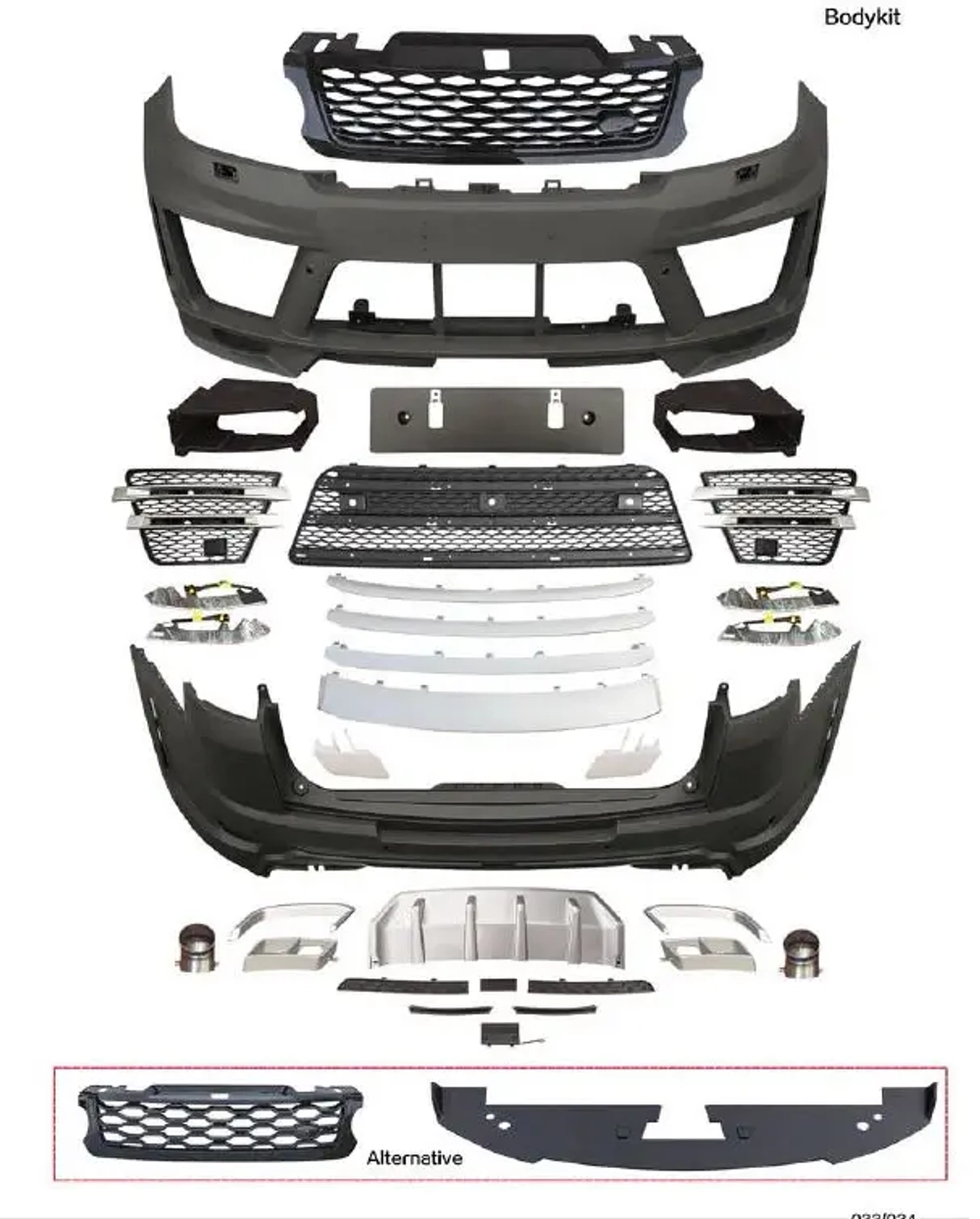 Обвес для LAND ROVER RANGE ROVER SPORT МОДЕЛЬ 2014 - 2017 L494 Лэнд Ровер Спорт