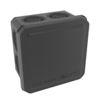 Коробка ответвительная с 8+2 кабельными вводами д.20/20мм, IP55,70х70х40мм, черный