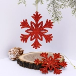 Подвеска «Снежное волшебство» 10 см (набор 2 шт), красный