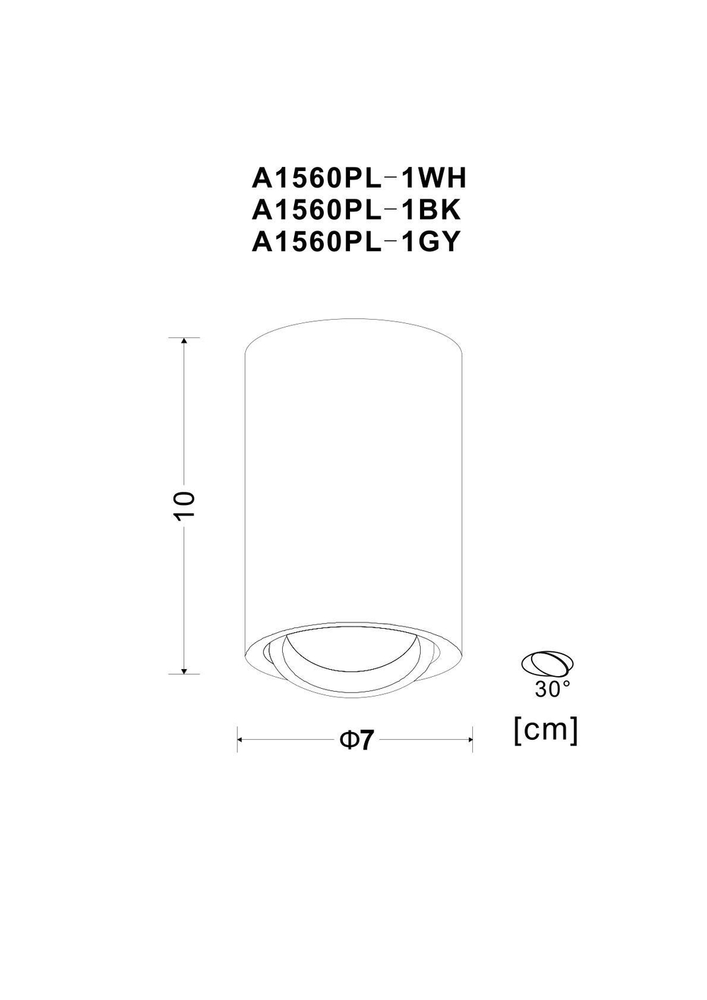 Светильник потолочный Arte Lamp Sentry A1560PL-1WH