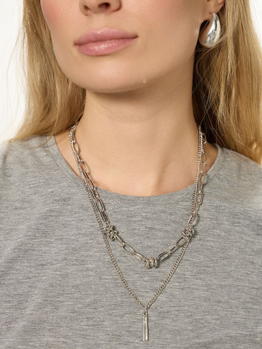 Футболка приталенная Серая меланж