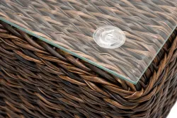 "Лунго" журнальный столик плетеный (гиацинт), цвет коричневый