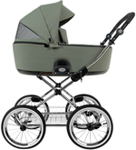 Детская коляска люлька Roan Bass Next Classic d14 2.0 1 в 1 BSNC/102/1 Sage Green/Black/руч.Black