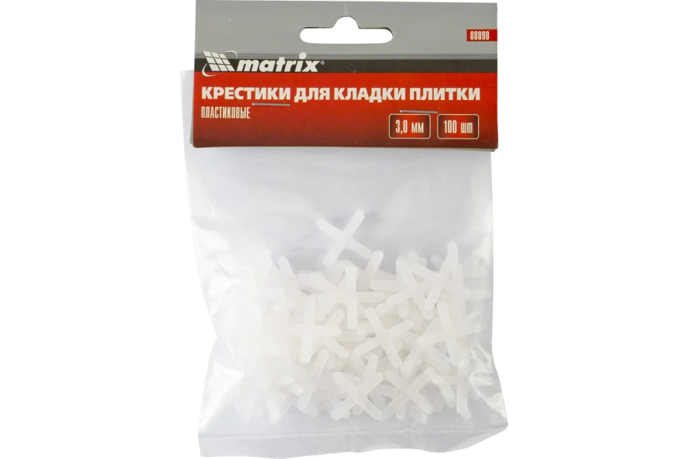 Крестики пластиковые для кладки плитки 3 мм 100 шт Matrix (Матрикс)