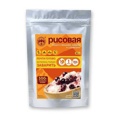 Каша рисовая с вишней 80 г, СПЕЦПИТ