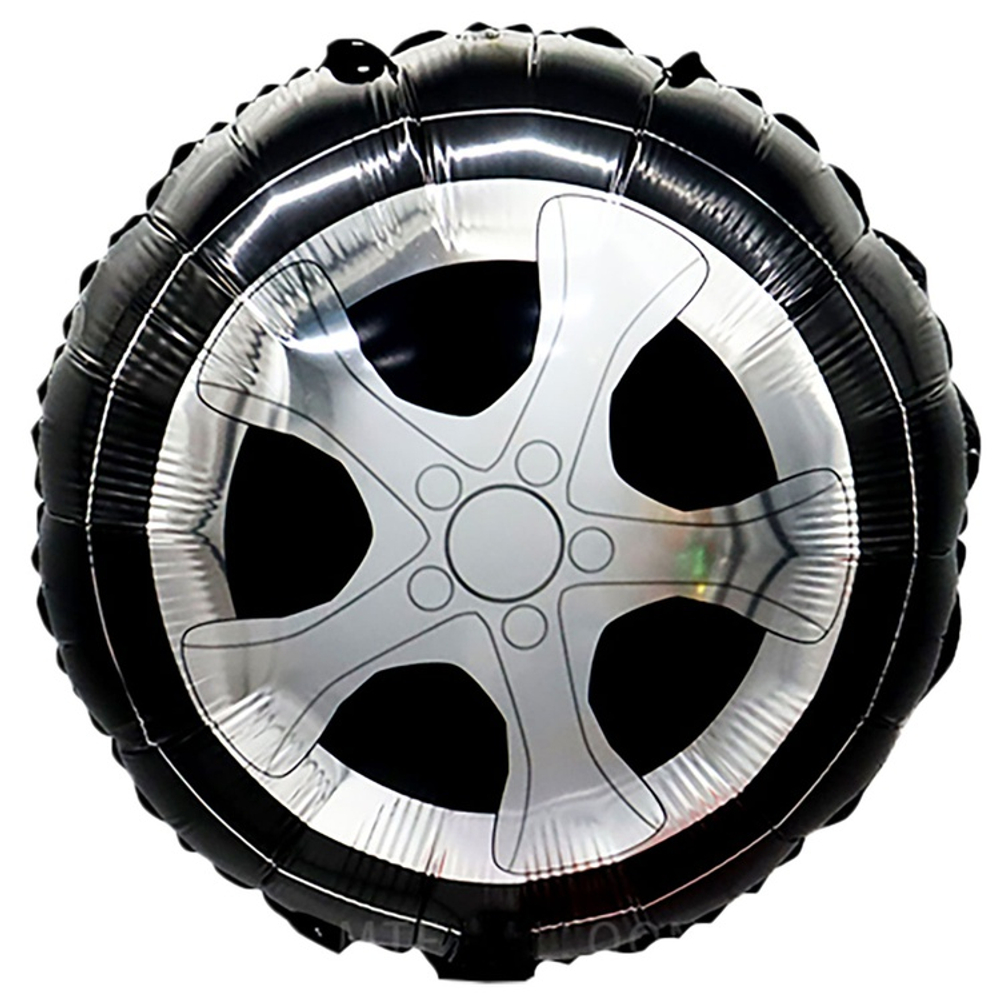 Шар Фольгированный Колесо от машины (Черный)