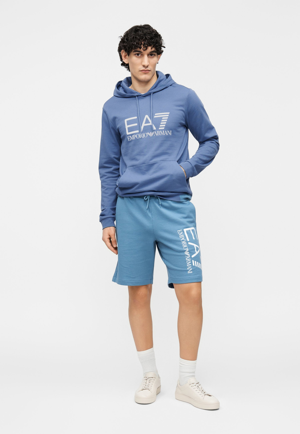 EA7 Emporio Armani UNISEX - Толстовка с капюшоном - Синий