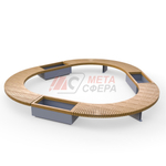 Лавка Rail Road 03 с 3-мя вазонами