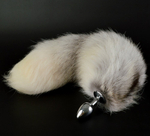 Анальная втулка Sitabella с серым хвостом 6,5 см