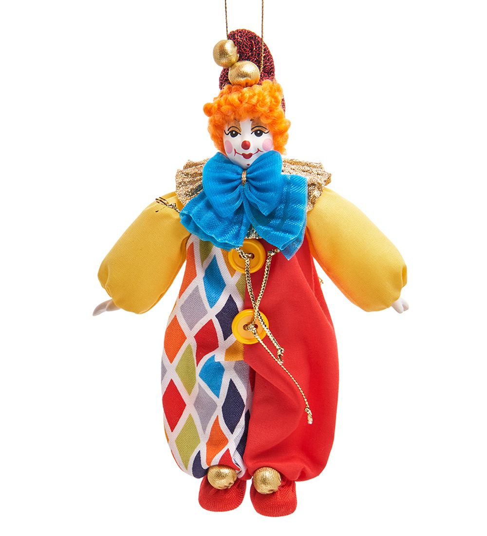 РусКукла RK-806/2 Кукла подвесная «Рыжий клоун»