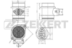Датчик массового расхода воздуха ВАЗ 2110 Zekkert 116