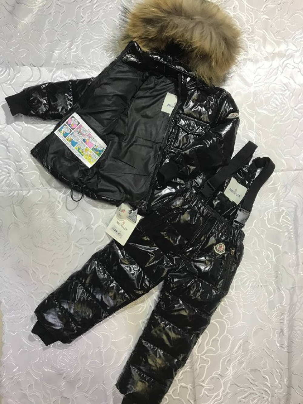 Детский брендовый зимний костюм Buba Moncler Black Edition