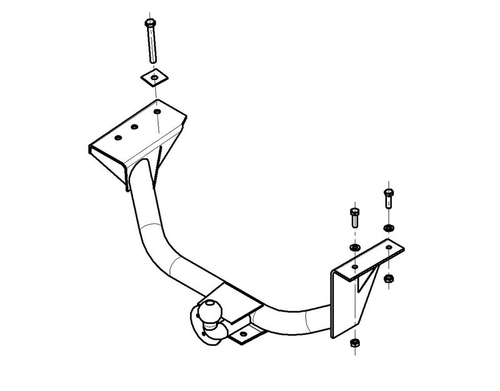 Фаркоп Avtos на ИЖ 2126(паспорт и сертификат в комплекте)(без электрики)IZH-01