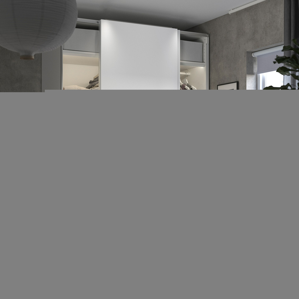 Шкаф-купе PAX HASVIC IKEA комбинация с 4 полками (белый)  230*45*220