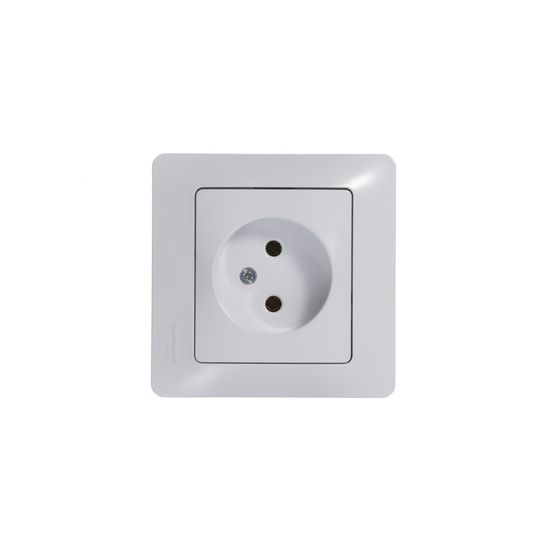 Розетка 1-м СП Glossa 16А IP20 без заземл. механизм бел. SE GSL000141