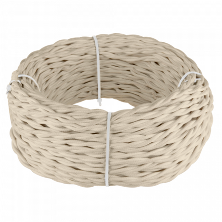 Ретро кабель витой 2х2,5 (песочный) 20 м (под заказ)