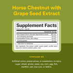 Natural Factors, HerbalFactors, конский каштан с GrapeSeedRich, 350 мг, 60 капсул