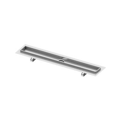 Дренажный канал 90 см TECE TECEdrainline прямой, без крышки, серебристый металлик 600900