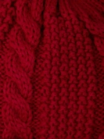 Шапка вязаная демисезонная на завязках