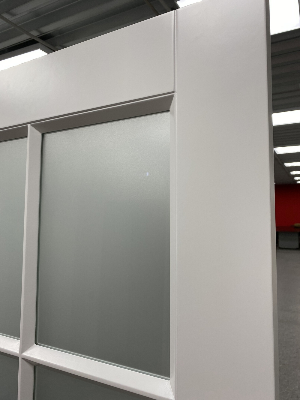 Межкомнатная дверь VFD (ВФД)  Glanta (Гланта) Polar (эмаль белая) стекло White Cloud (матовое)