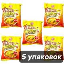 Лапша быстрого приготовления Ottogi Spicy Cheese Ramen 111 г, 5 шт