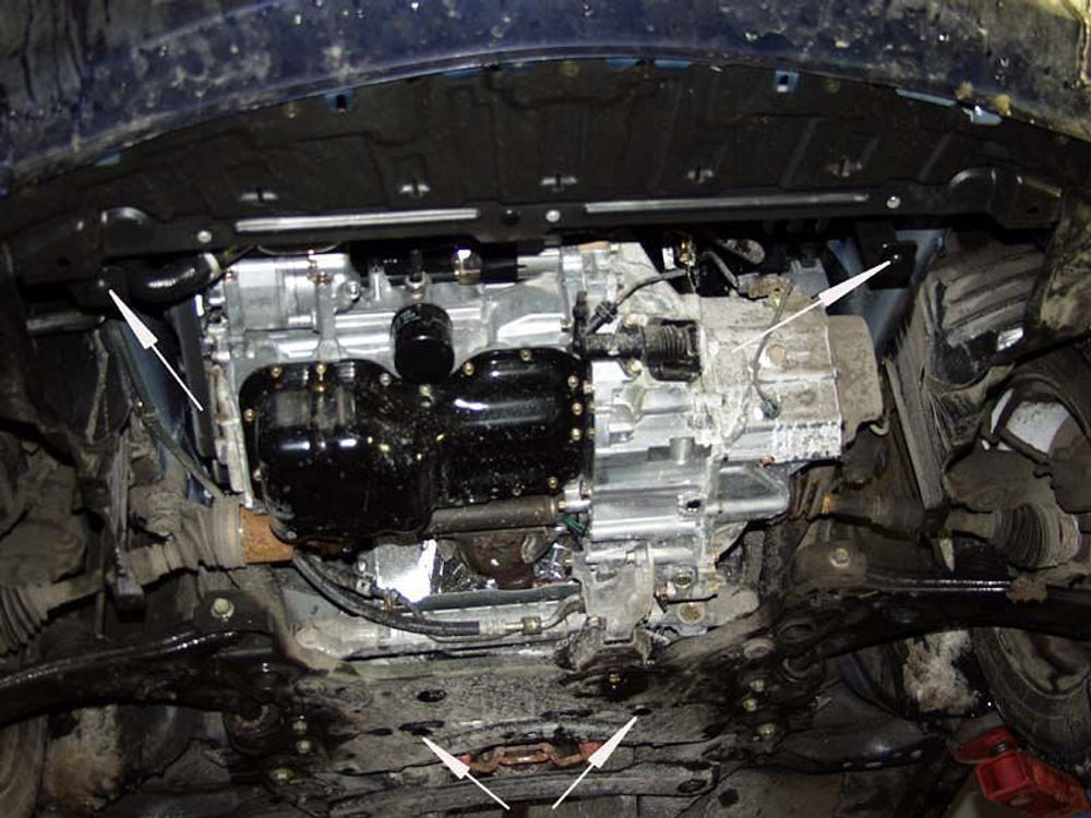 Защита картера и КПП Sheriff для Mazda 3 I (BK) 2003-2009 арт.12.1321