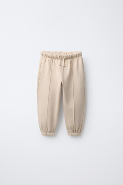 ZARA БРЮКИ BALLOON ИЗ ПОЛАРФЛИСА, ЭКРЮ