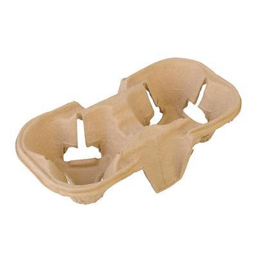 Держатель для 2-х стаканов (193х108х12) КРАФТ (натуральный) 150шт/упак.