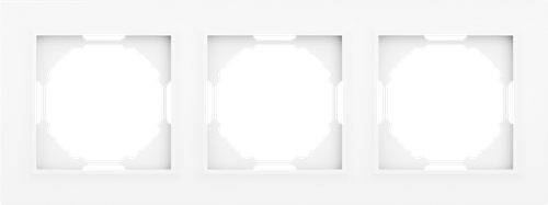 Рамка 3-я, Wave глянцевый белый, серия A07