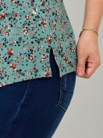 Блузка БЛ-122/шалфей-кораллцветы