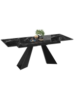 Стол кухонный Черный муар мрамор140(200)х80х77 см