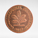 Germany, 1 Pfennig, 1967, (Hamburg Mint - "J"), VF