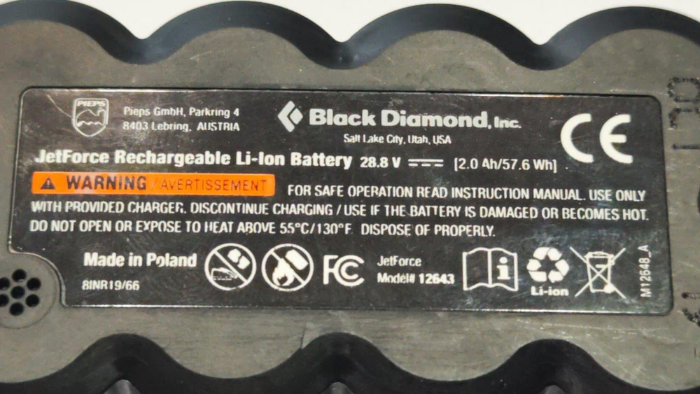 Ремонт акумулятор Black Dimond 28.8В 2Ач