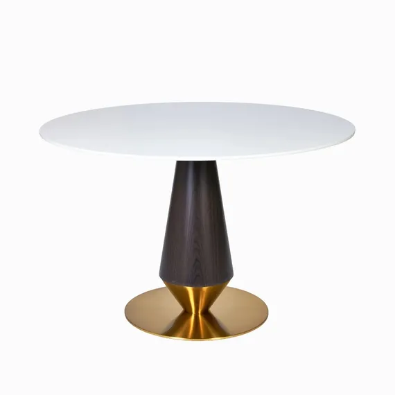 Обеденный стол New Island Ø120 см, белый камень