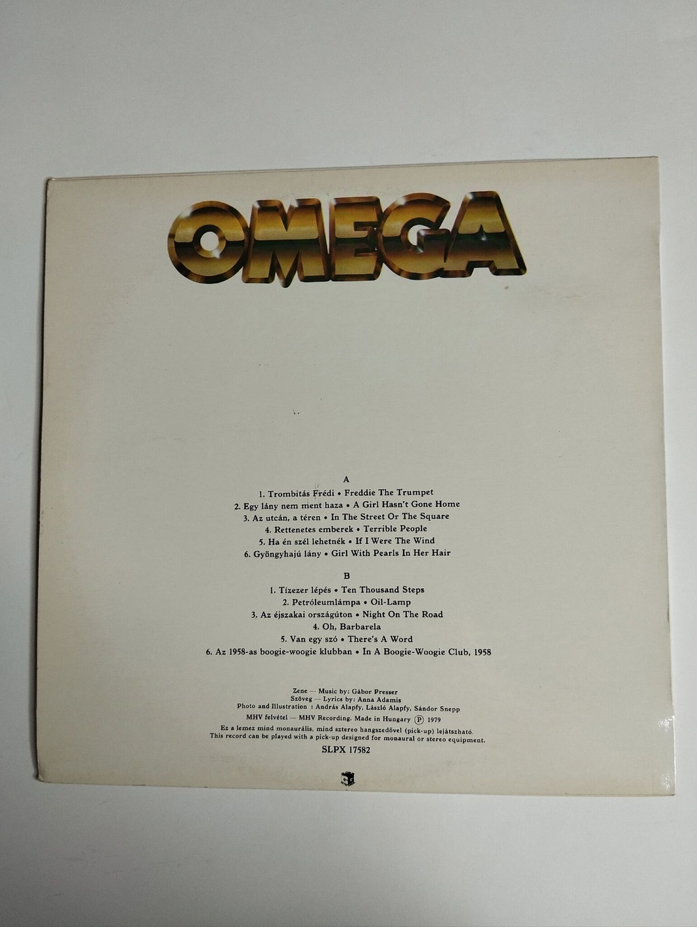 Винтажная виниловая пластинка LP Omega Aranyalbum 1969 1971 (Венгрия 1979)
