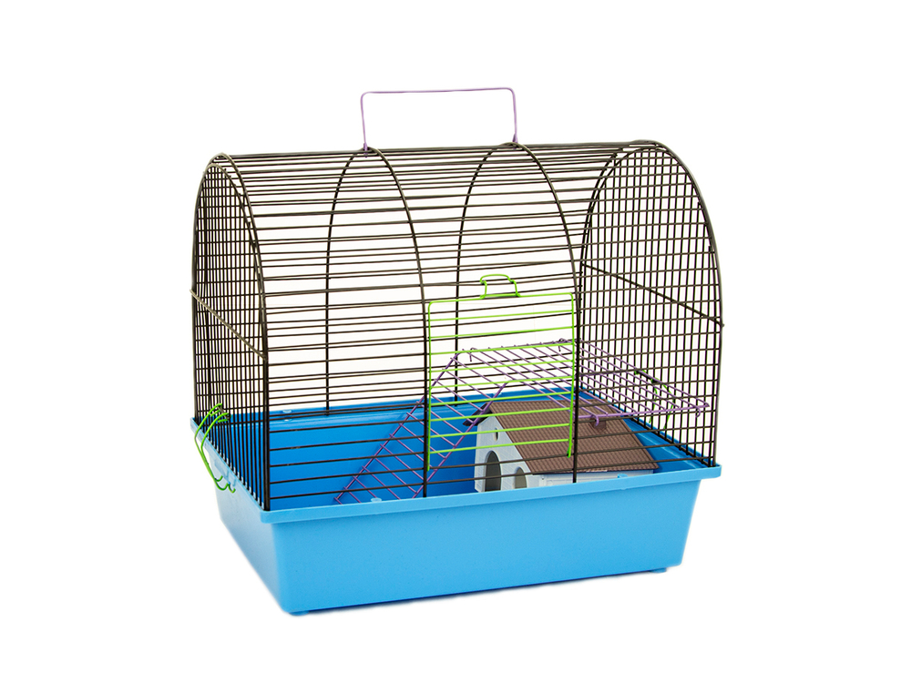 ВАКА клетка для грызунов полукруглая большая с домиком 385*275*320