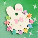 Заколки - крабы для волос детские 10шт на блистере «Little Princess», цветочек, 1*0,85см