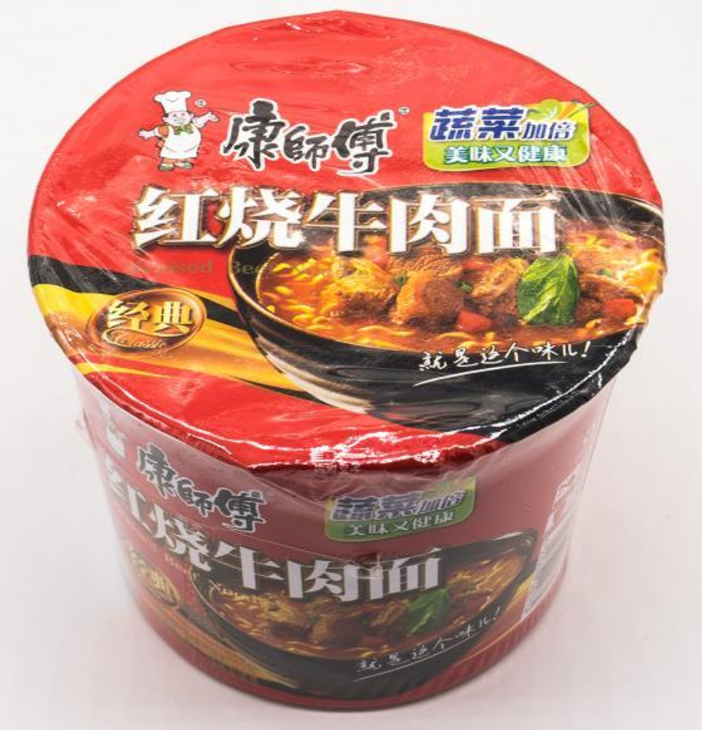 Лапша со вкусом тушеной говядины Kang Shi Fu Braised Beef, 194 гр