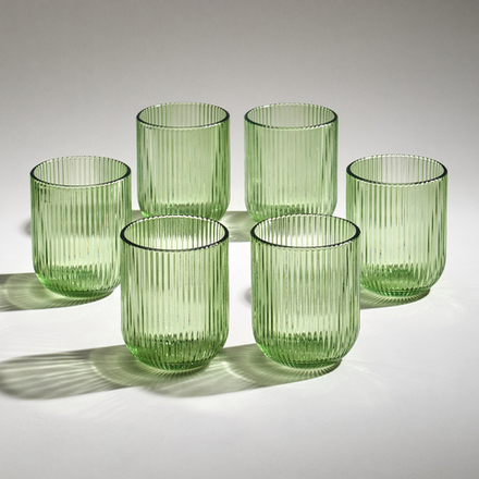НАБОР СТАКАНОВ "SIMPLICITY" GREEN 6 ШТ. 270 МЛ / 9 СМ