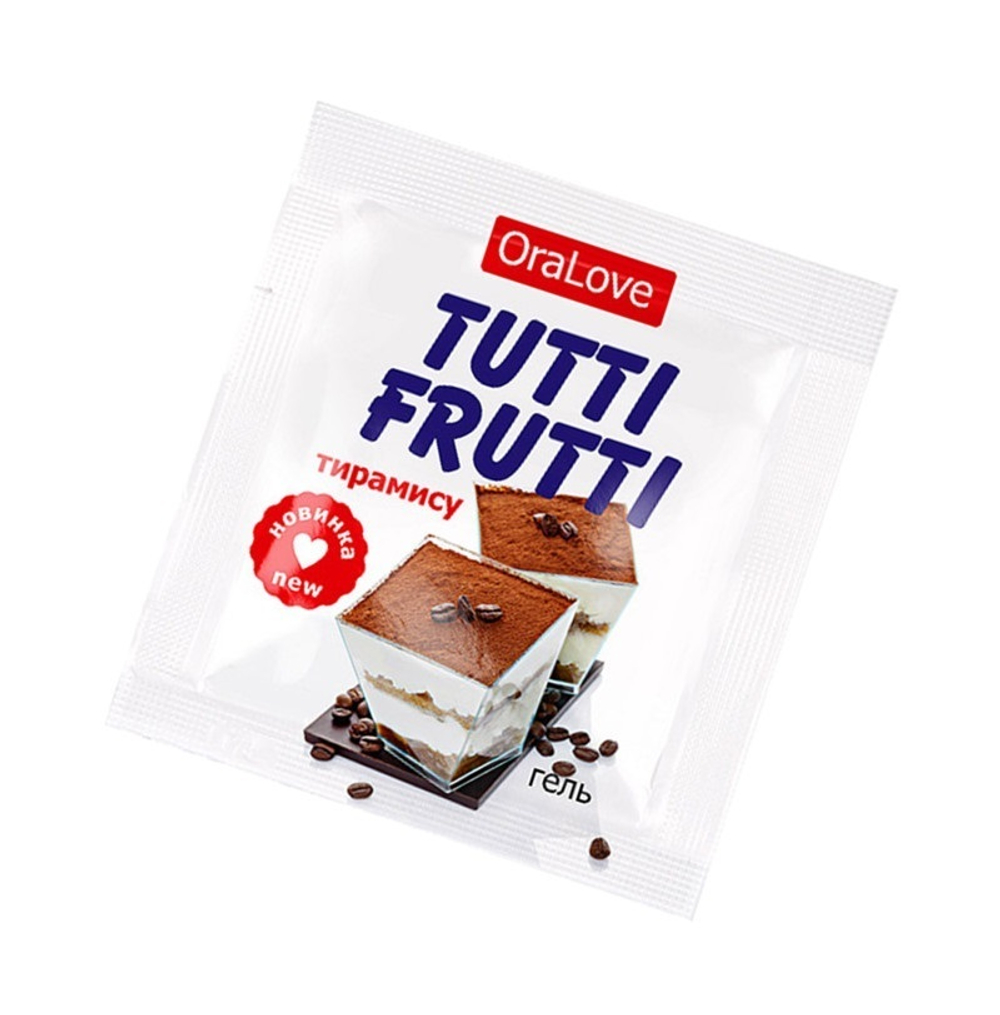 Съедобная гель-смазка Tutti-Frutti со вкусом тирамису 4г