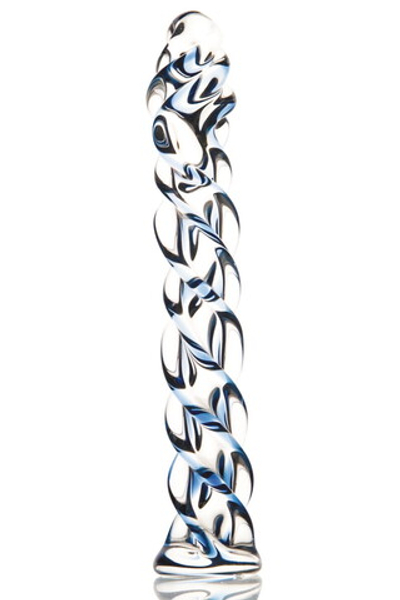 Фаллоимитатор стеклянный спиралевидный 18,7 см