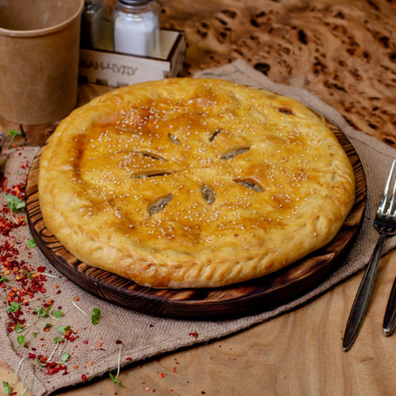 Дагестанский пирог с курицей и грибами