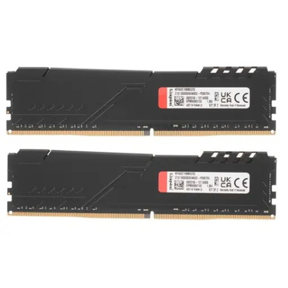 Оперативная память Kingston DDR4 DIMM 32GB Kit 2x16Gb KF432C16BBK2 / 32 PC4-25600, 3200MHz, CL16
