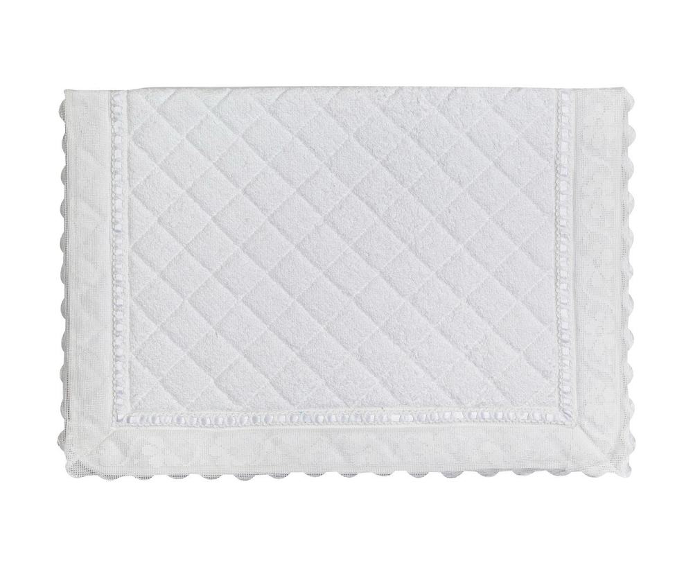 Коврик для ванной 60х90 Old Florence Buratto белый