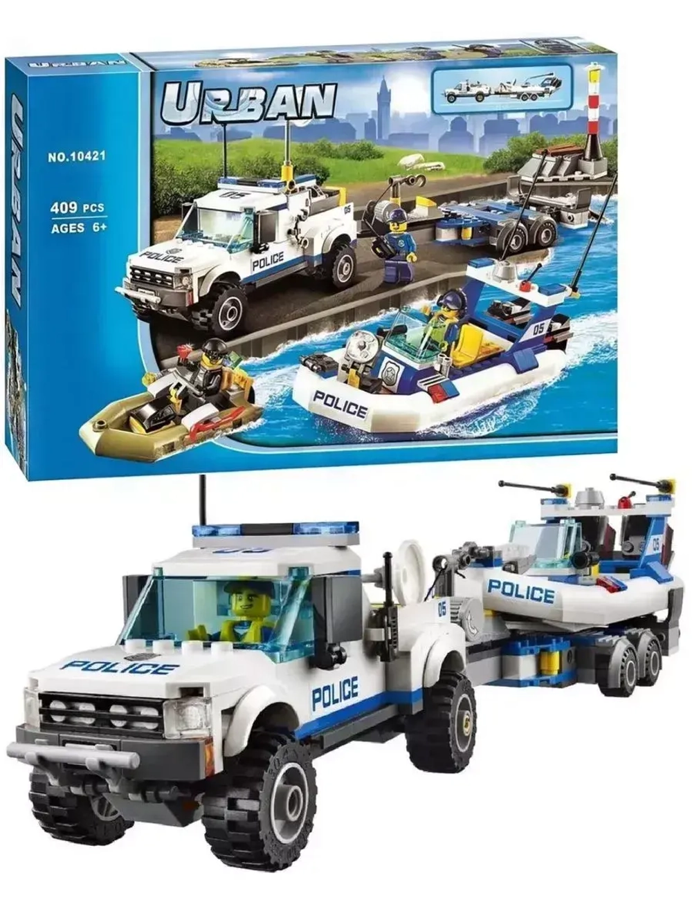 Конструктор Сити Полицейский патруль 409 деталей