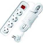 Удлинитель бытовой 4 гн, 2 м, ПВС, 3х1 мм2, с/з, выкл, UNIVersal, S-304, 9634419